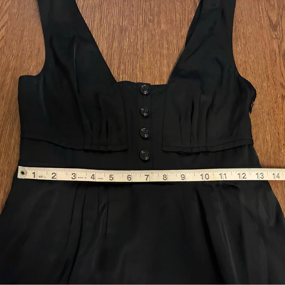 Burberry Vintage Black Sheath Dress w/ Squareneck & Button Detailing - Size 4 - Picture 11 of 14